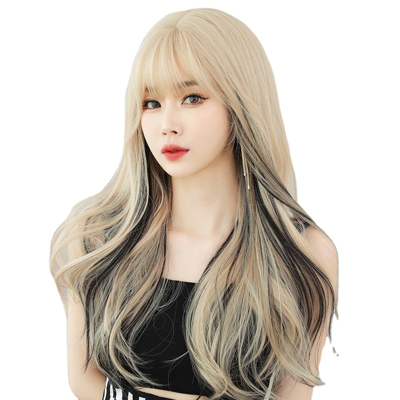 Manufacturers wholesale women's new long curly hair full head set fashion big wave hair set