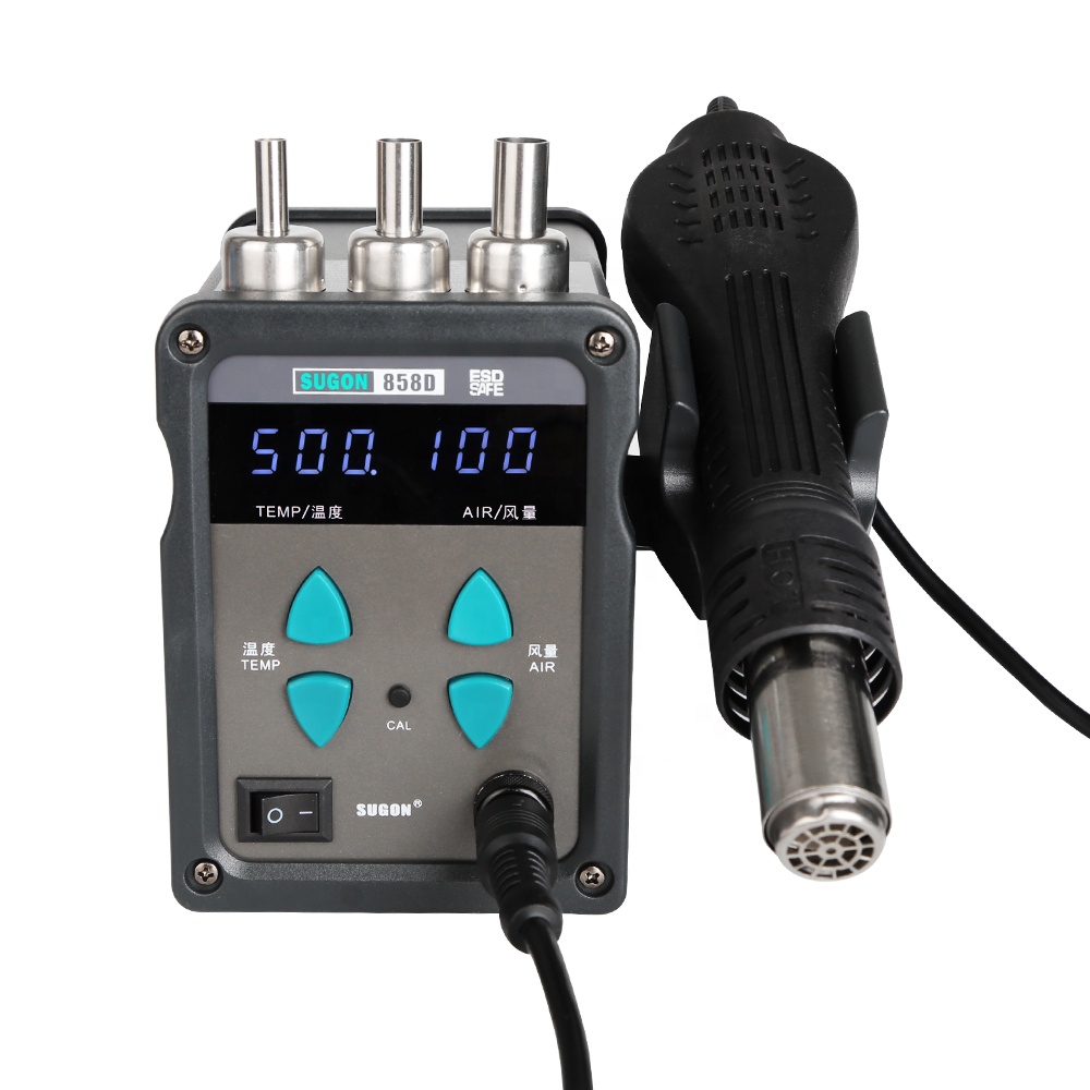 Best Hot Air Rework Station 2019 SUGON 858D Desoldering Stations Electric Air Hot Heat Gun Digital Hot Air Gun Soldering Station
