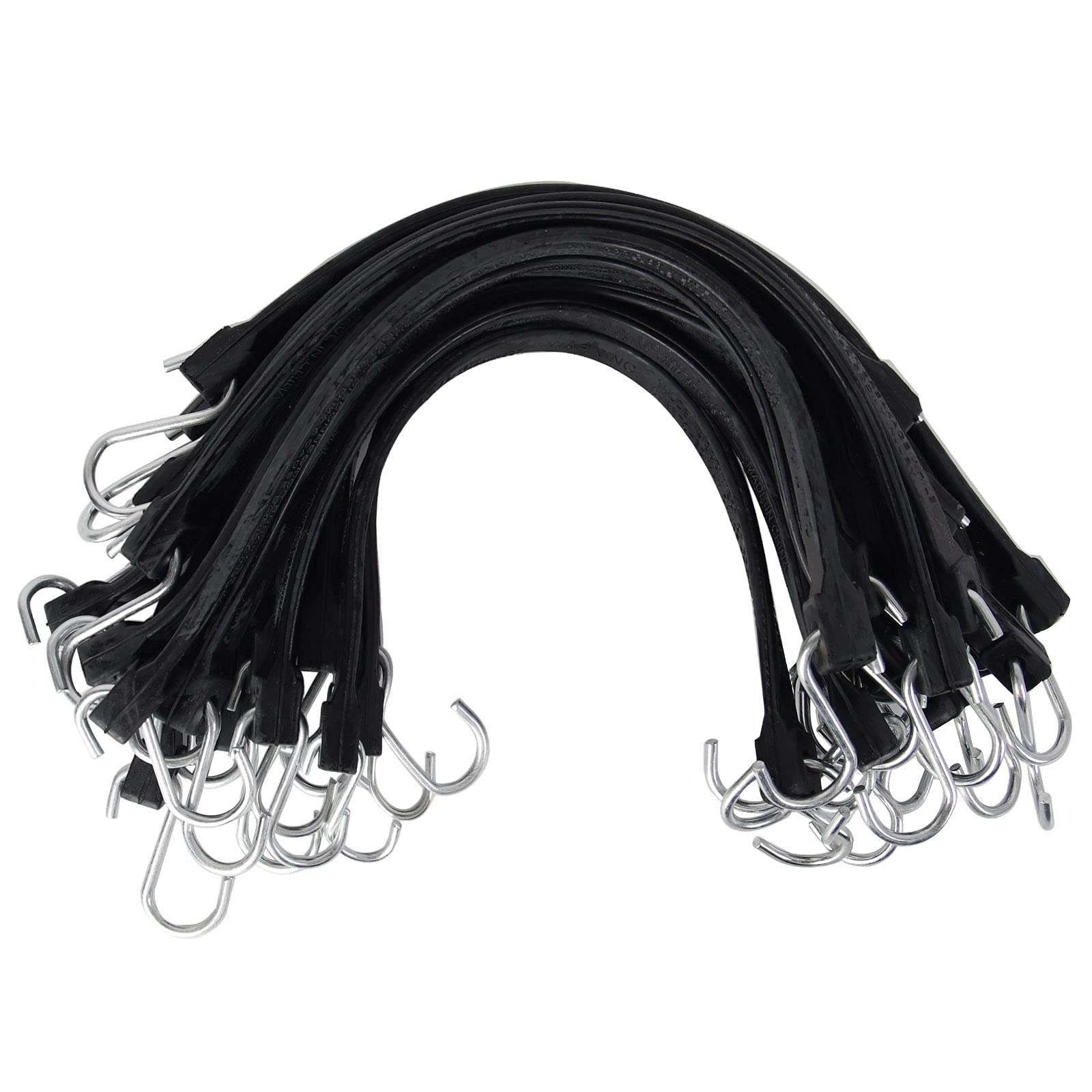 XSTRAP 21'' Adjustable Rubber Straps, Ideal for Securing luggage,EPDM long Rubber bungee cord with S hook 20 pack