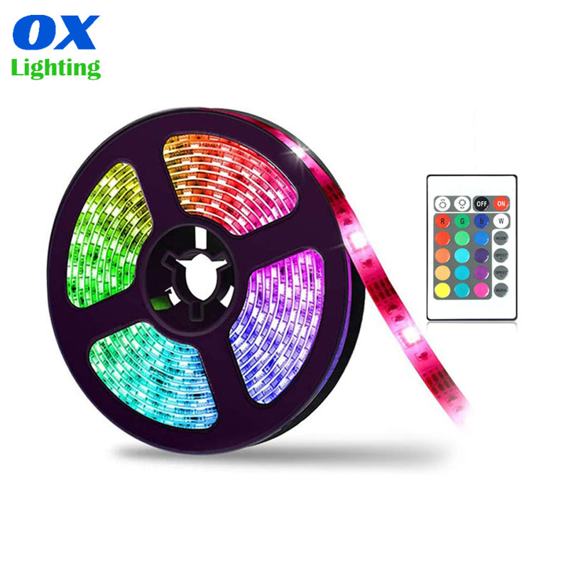 Светодиодная лента с USB-разъемом, 5 В, RGB, Светодиодная лента для подсветки телевизора, неводонепроницаемая Светодиодная лента с питанием от USB, 1/2/3/4/5 м, с USB-кабелем