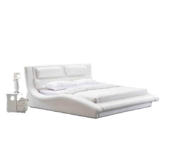 Flory furniture Modern style bed soft leather Beds for home furniture bedroom New design 2021