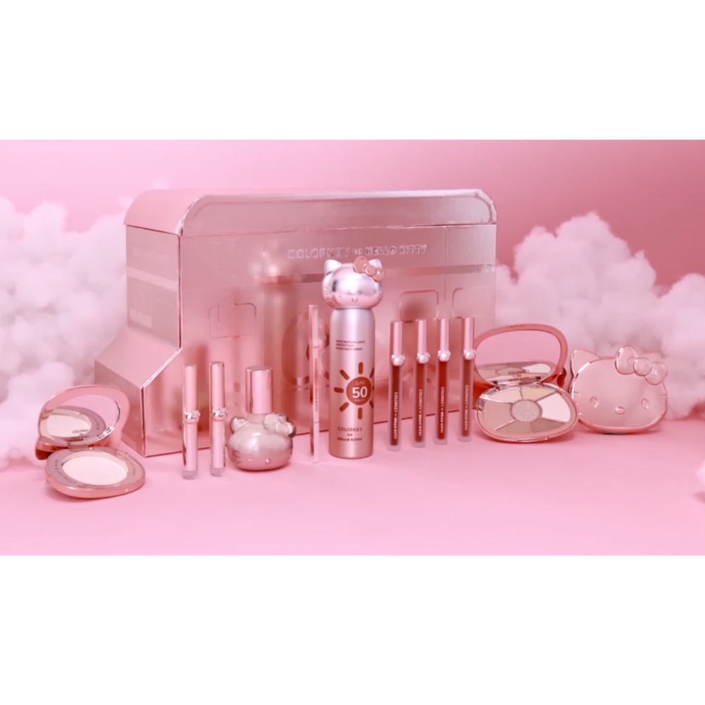 Colorkey Girl Beauty Pink Cute Luxury All In One Make up Cosmetics Makeup Set With Hello Kitty