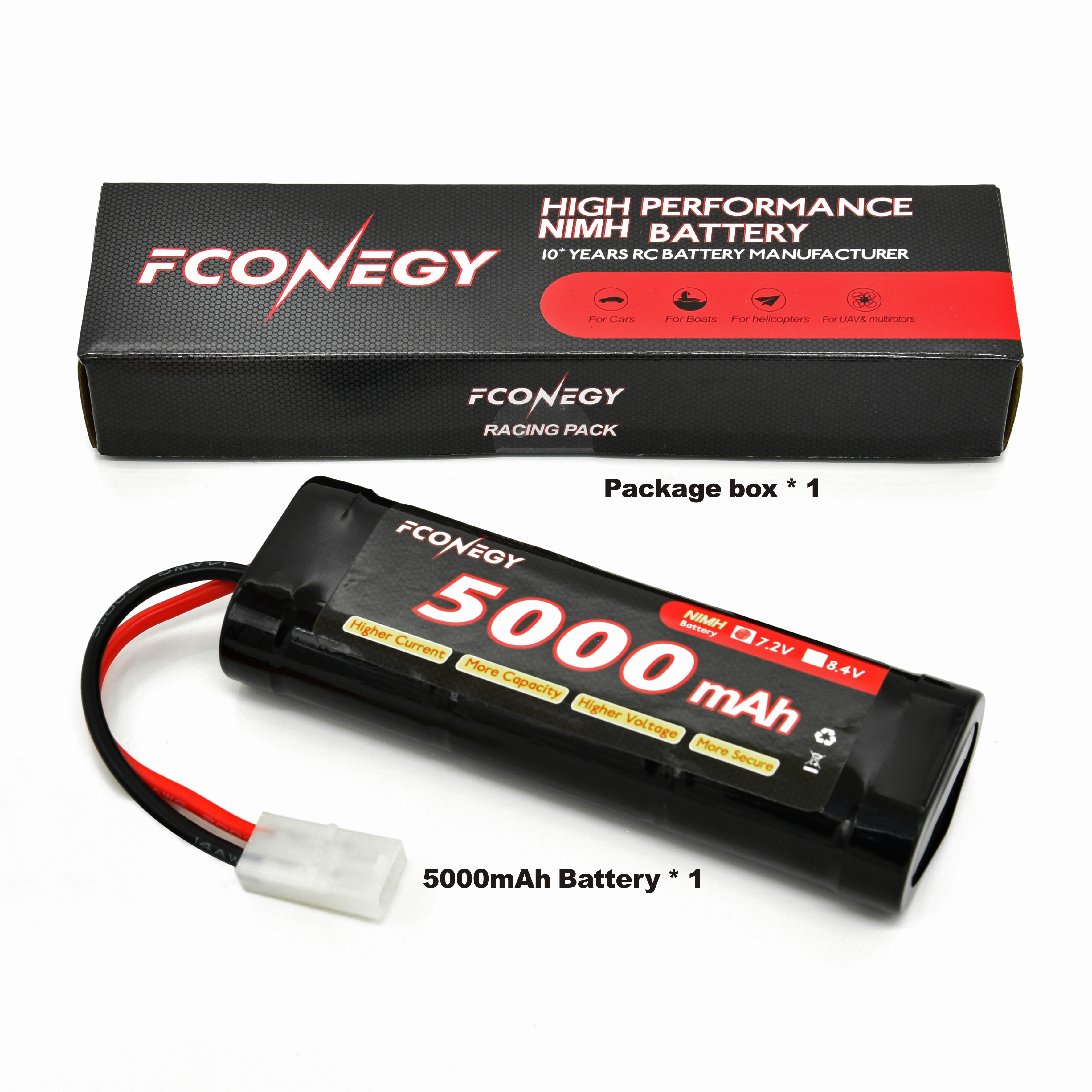Новая аккумуляторная батарея sub c NIMH SC5000 7,2 V hump Pack с разъемом Tamiya Trax для радиоуправляемых автомобилей, грузовиков, лодок на радиоуправлении