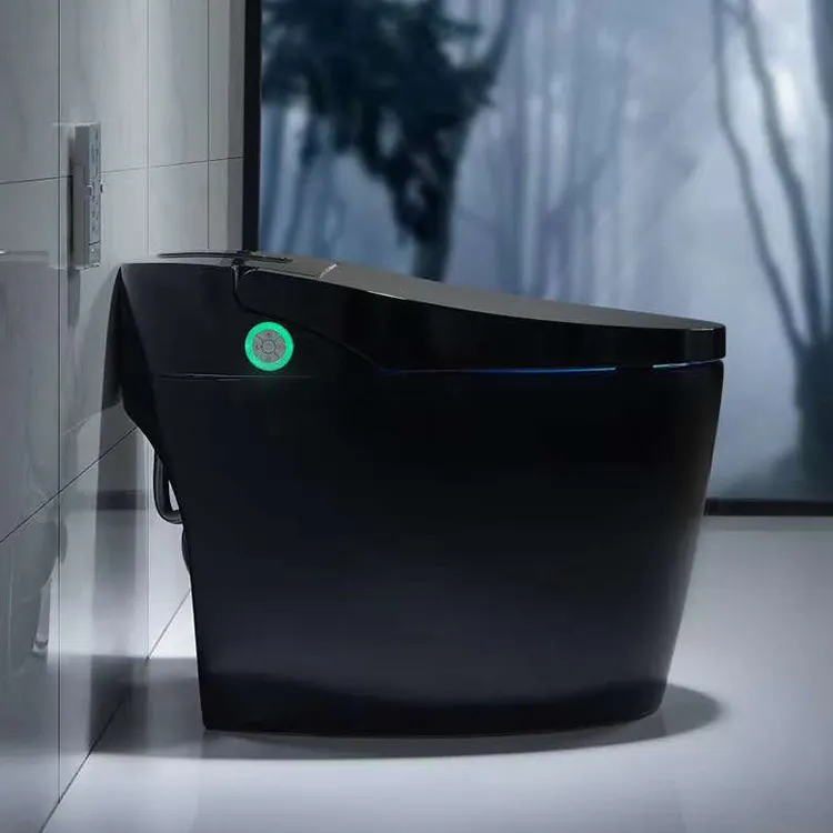 2020 luxury professional modern bathroom electric bidet sanitary wc toilet bowl automatic intelligent matte black smart toilet