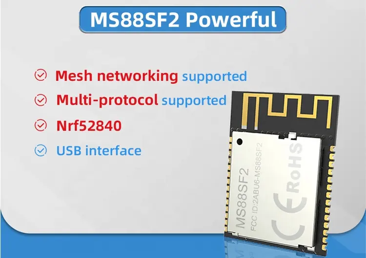 Thingoo iot с большим радиусом Nrodic сетки nRF52840 USB wireless power замок rf выключатель zigbee pro модуль bluetooth