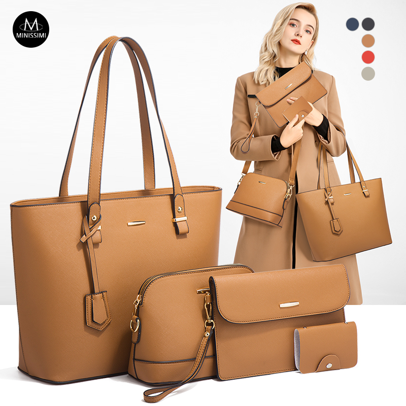 New Arrival Sac a Main Femme Durable 4Pcs Set Bag Women Wallets Purses and Handbags for Women