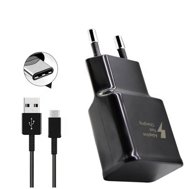15 Вт быстрой зарядки Android смартфон Куб зарядный адаптер с разъемом USB Type-C кабель для передачи данных для Samsung Galaxy S6, 7, 8, 9, 10, 8, 9, 10