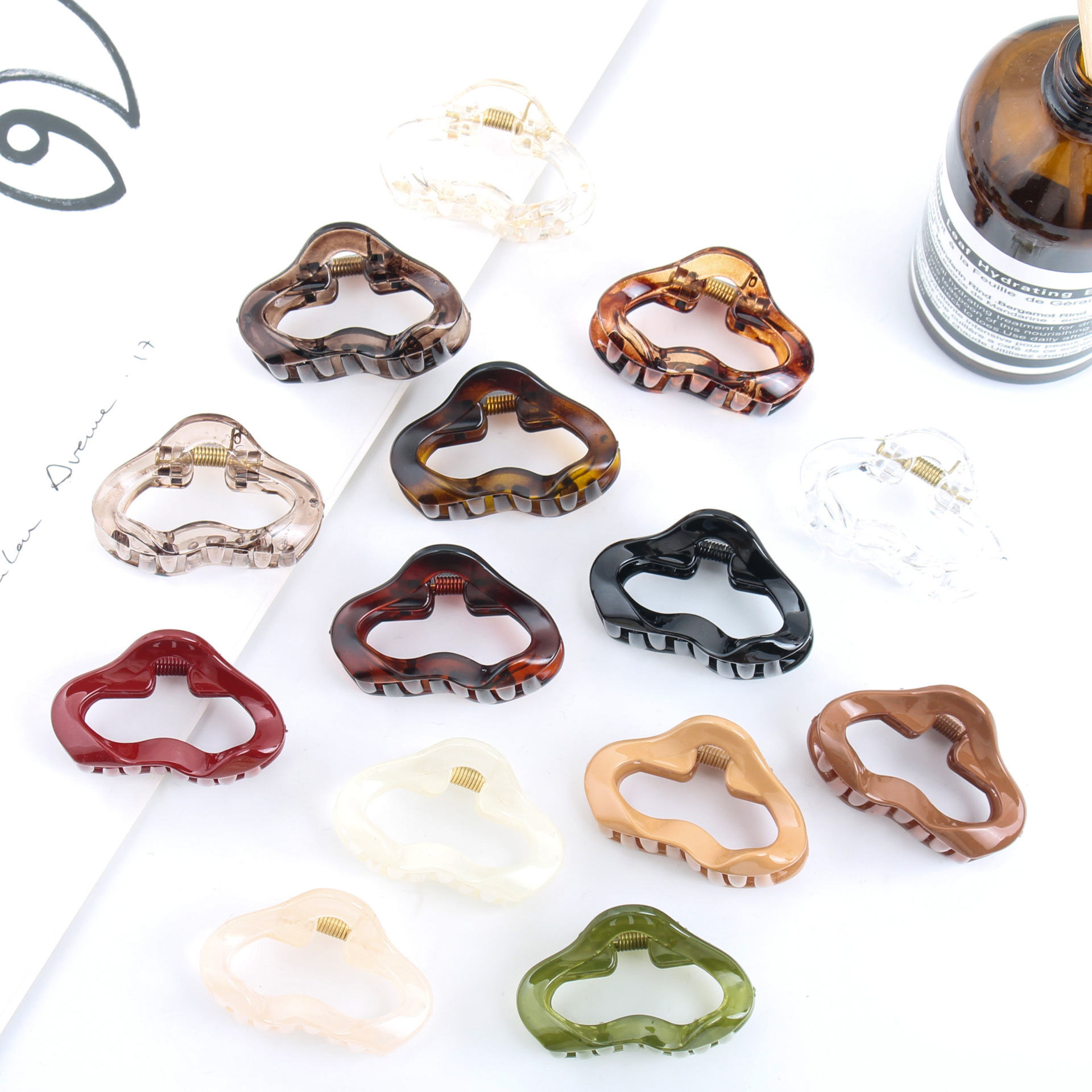 hot wholesale high quality rainbow small cloud plastic hair extensions tails claw clips for girls