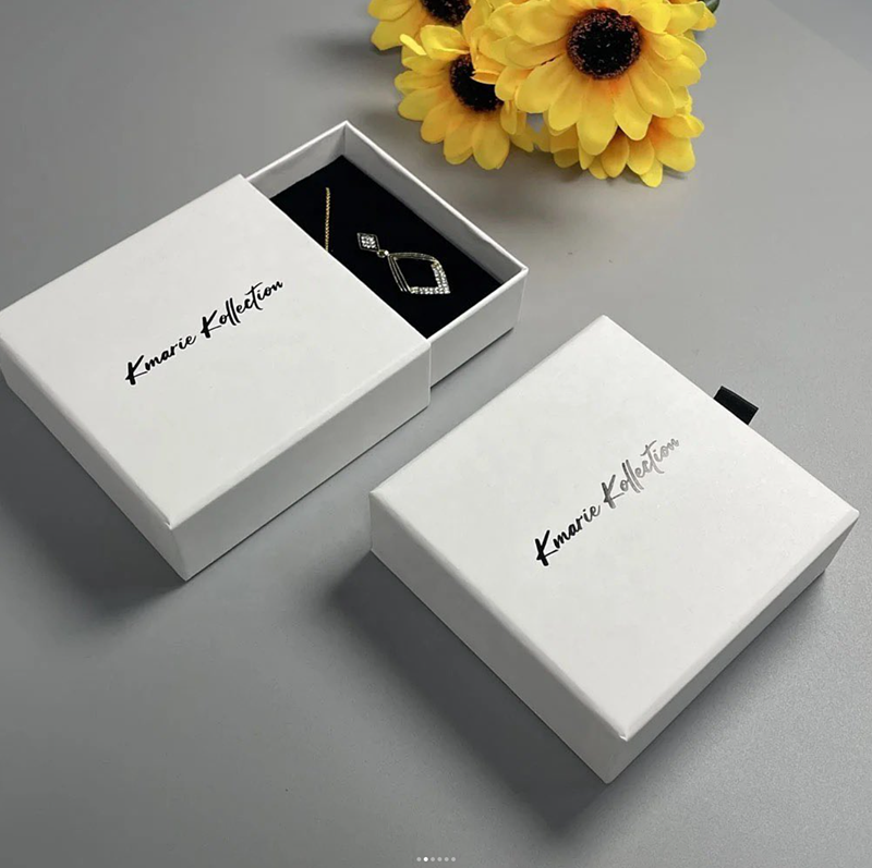 Custom Sliding Drawers Luxury Jewelry Packaging Paper Gift Box with Handle for earring drawer jewelry boxes