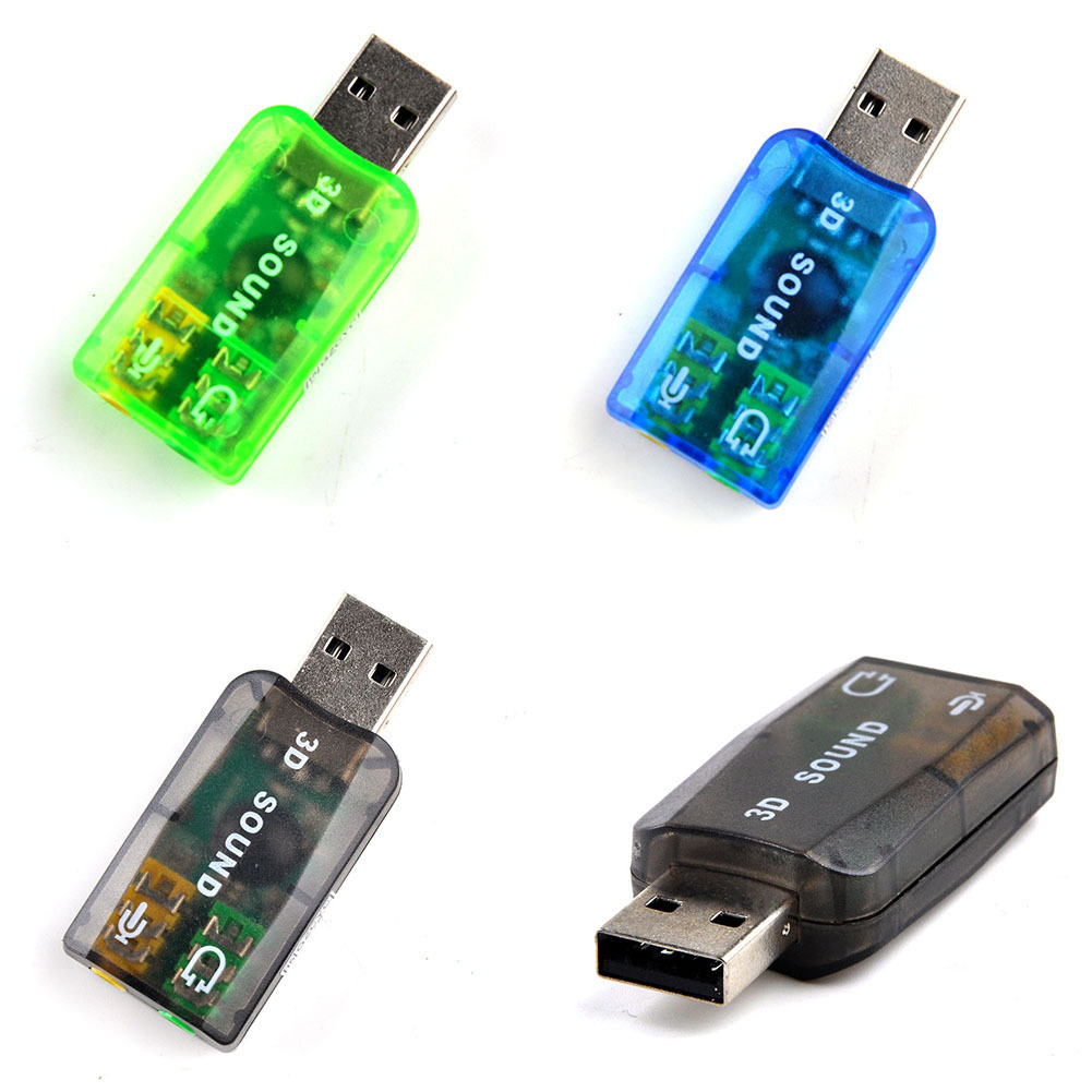Заводская USB звуковая карта внешняя 5,1 канальная аудиокарта адаптер 3,5 мм для микрофона наушников интерфейса для ПК ноутбука