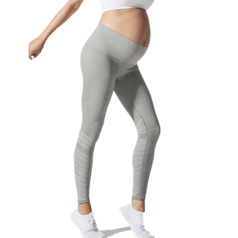 OEM ODM 2021 Wholesale Maternity Yoga Pants High-Stretch Seamless Full Ankle Length Stretch Leggings Pregnancy Pants