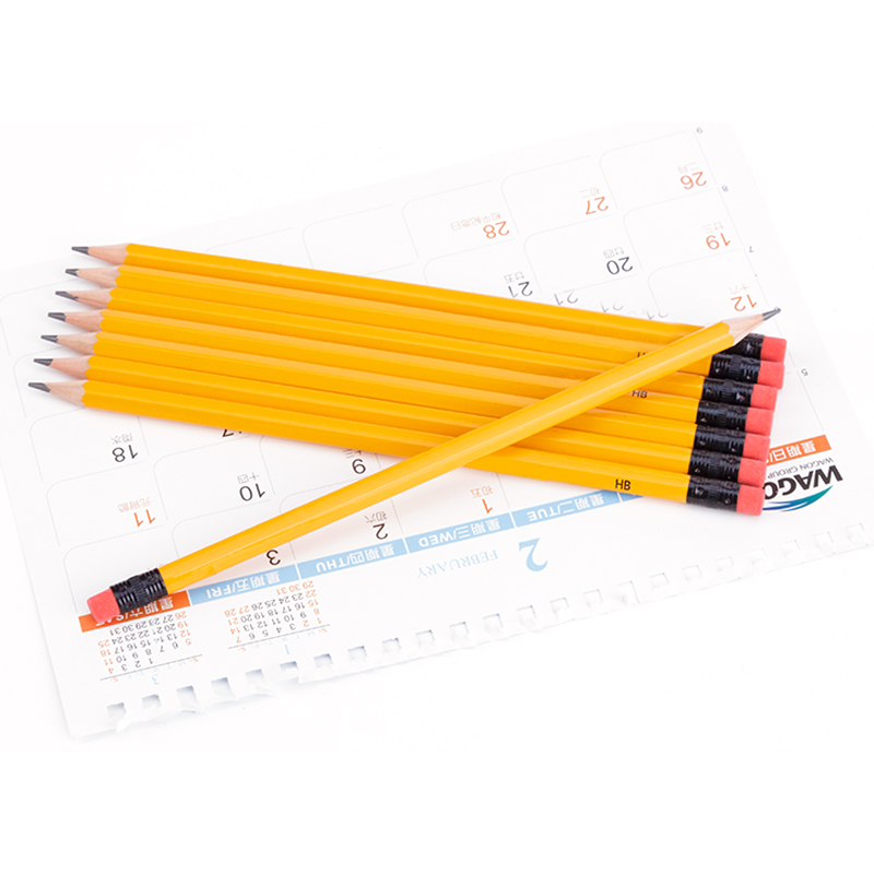 Exam Test 2B Pencil 2# Yellow Pencil HB Pencil with Eraser