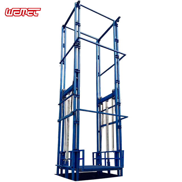 Warehouse electric hydraulic guide rail cargo lift material lift equipment cargo elevator freight elevator price for sale