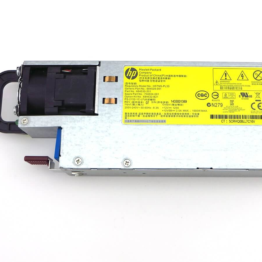 684532-B21 684529-001 1500W COMMON SLOT PLATINUM PLUS HOT PLUG POWER SUPPLY