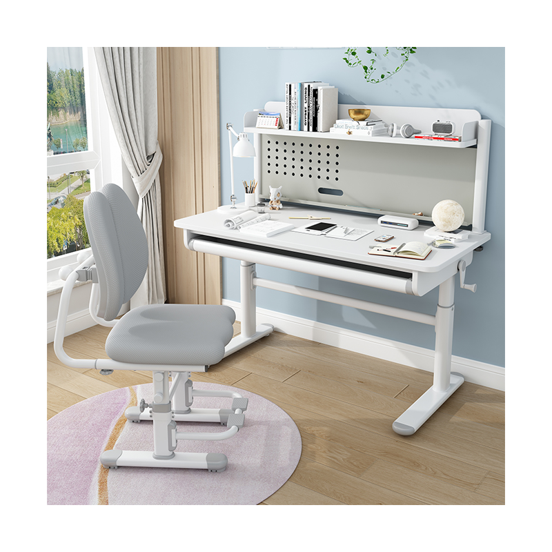 Children's Folding Study Desk With Adjustable Height, Bookshelf, Home Furniture, Ergonomic Children's Reading Desk And Chair
