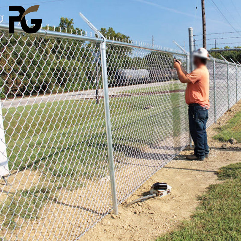 Pvc Coated Chain Link Fence Wire Mesh Black Chain Link Fence/Galvanized Wire Mesh Chain Link Fencing price