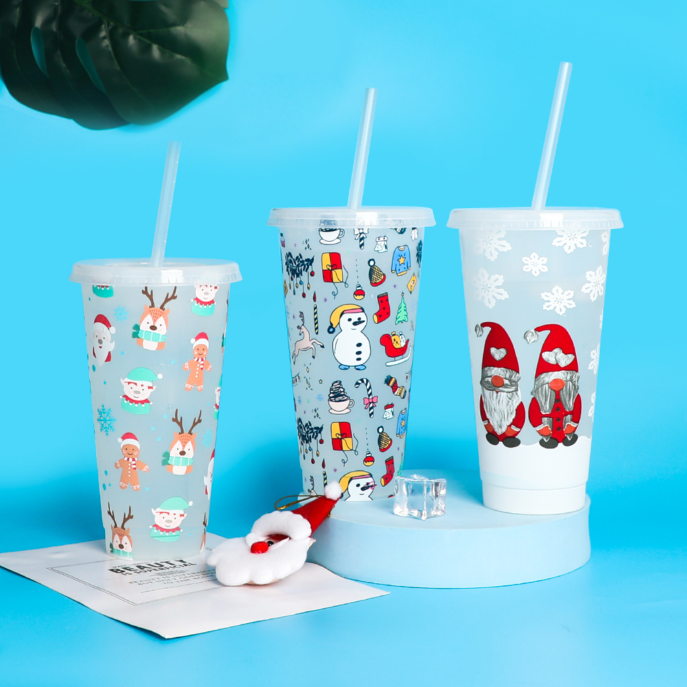 2022 Santa snowman bulk tea mugs sublimation products christmas cups with lid amd straw