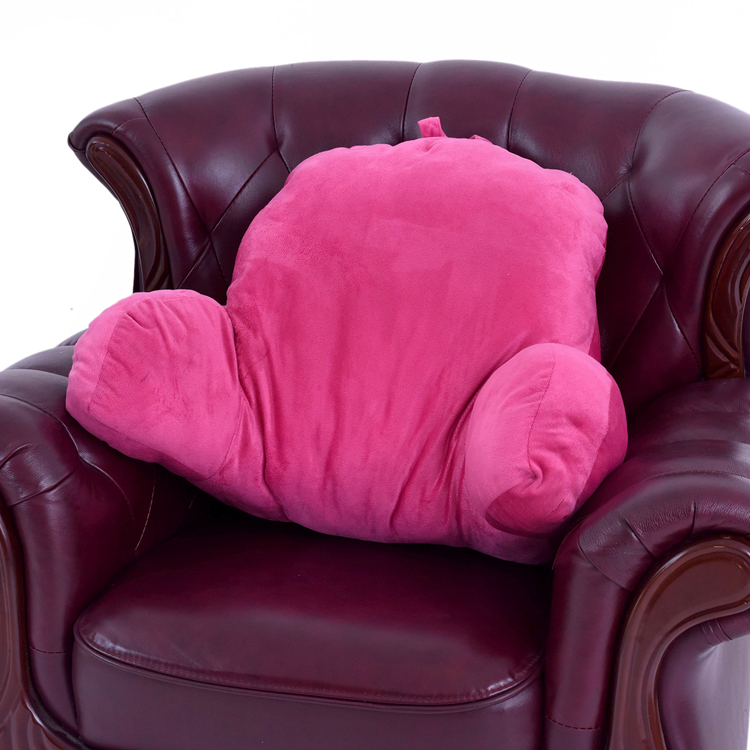 Soft soild pink back support sofa cushion with plush coccyx orthopedic comfort foam seat cushion