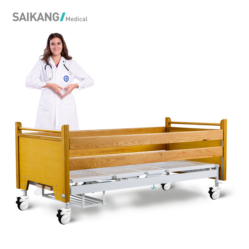 H2h Saikang, деревянная спинка, два кривошипа, ручная медицинская кровать