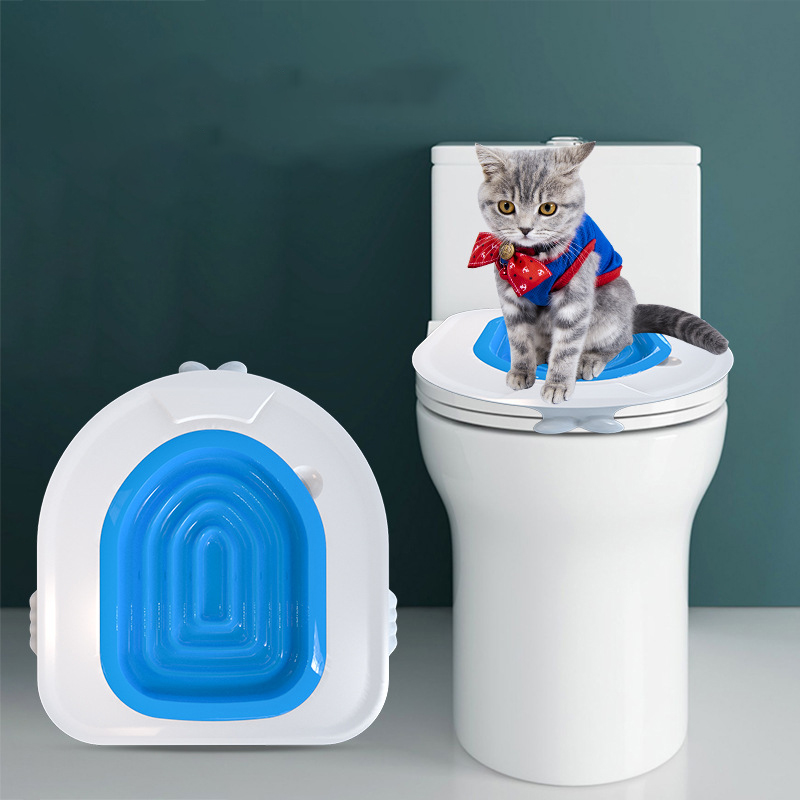 Pet Cleaning Cat Plastic Toilet Training Kit Litter Box Puppy Cat Litter Mat Cat Toilet Trainer