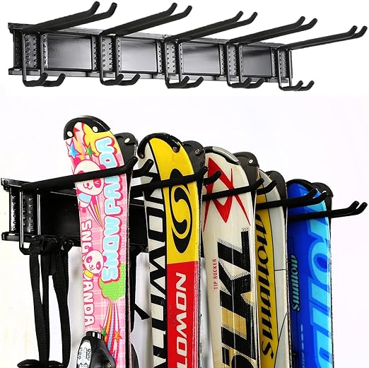 Ski Rack Wall Mounted For Garage Organizer Ski Storage Rack For Home Shed Storage Organization System