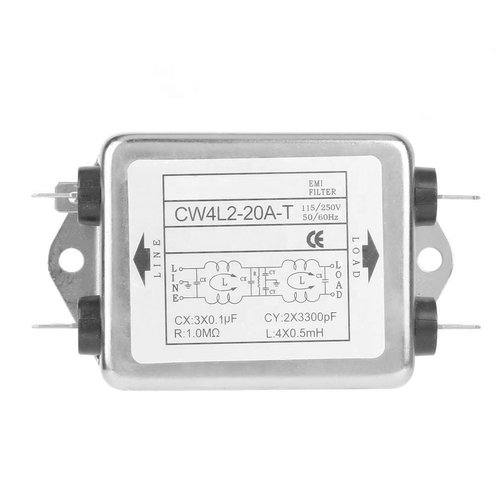 115V/250V 20A 50/60Hz CW4L2-20A-T мощность линии фильтр EMI терминал