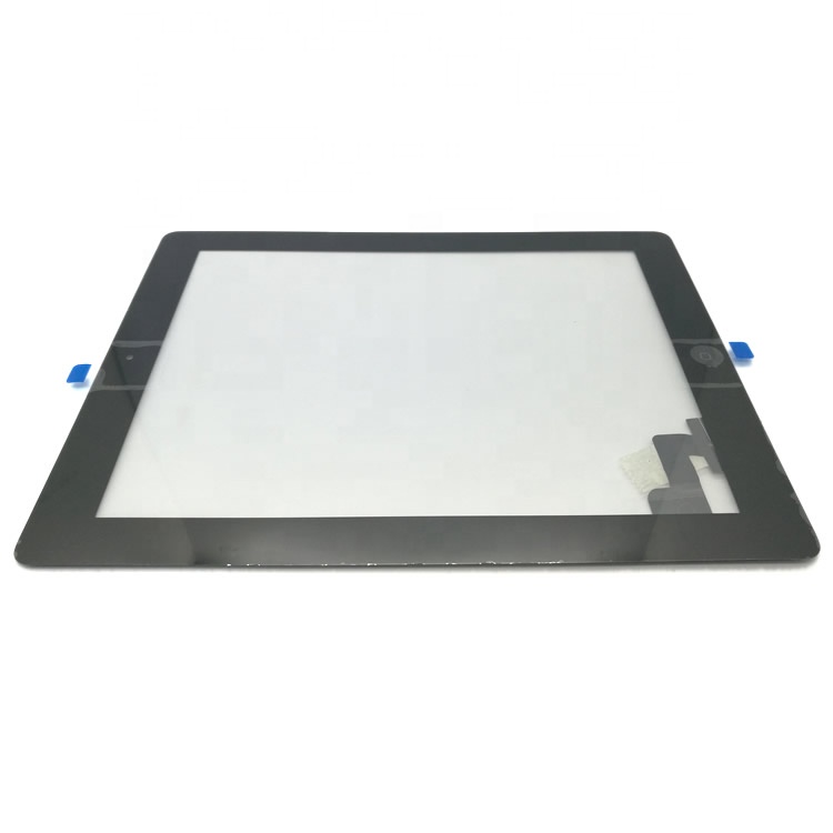 Замена для iPad 2 A1376 A1395 A1397 A1396 Сенсорное стекло дигитайзер внешняя линза с наклейкой 3M + кнопки «домой»