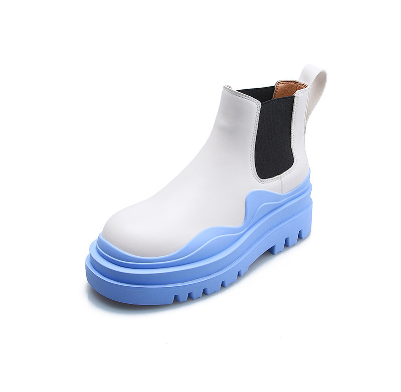 Fashion Gray Cow Suede Leather Women Ankle Chelsea Boots