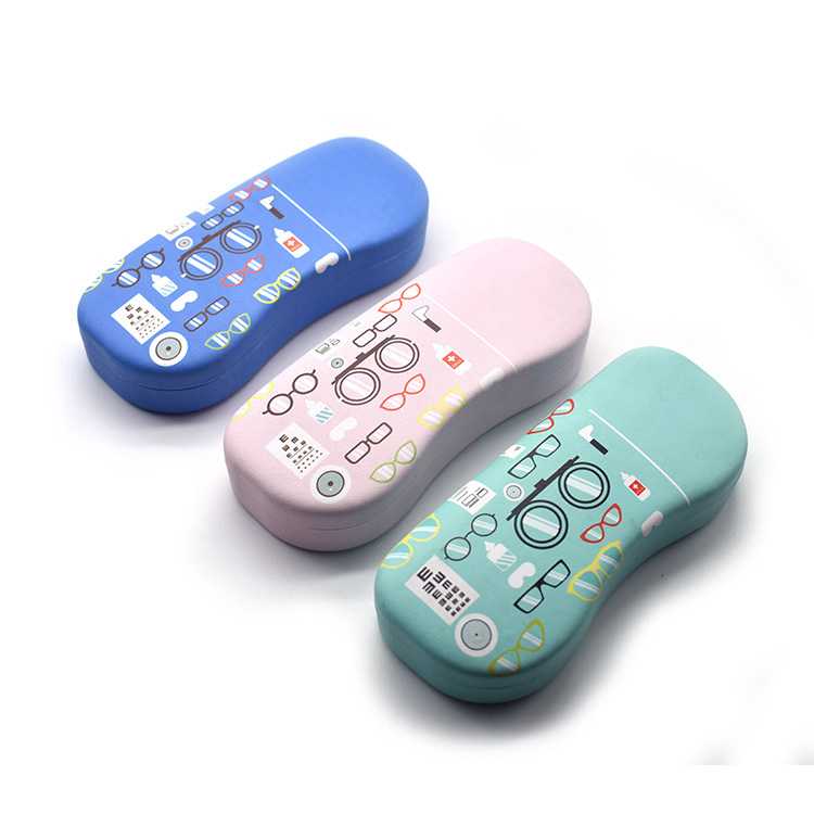 Maofar Kids Cute Fine Art Glasses Case Unbreakable PU Leather Reading Glasses Case Customized Iron Cases For Optical Glasses