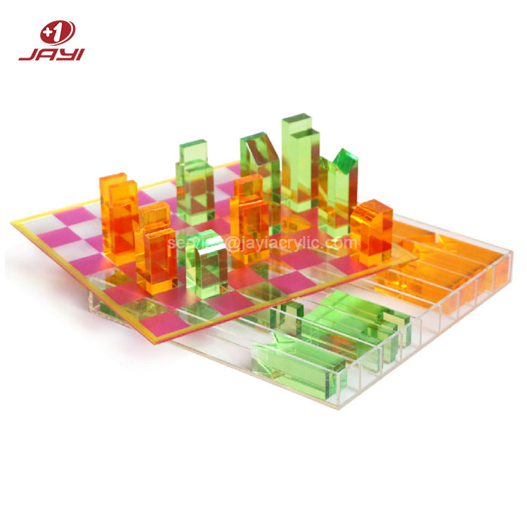 JAYI Custom High-end Clear Crystal Acrylic Backgammon Lucite, набор шахматных игр