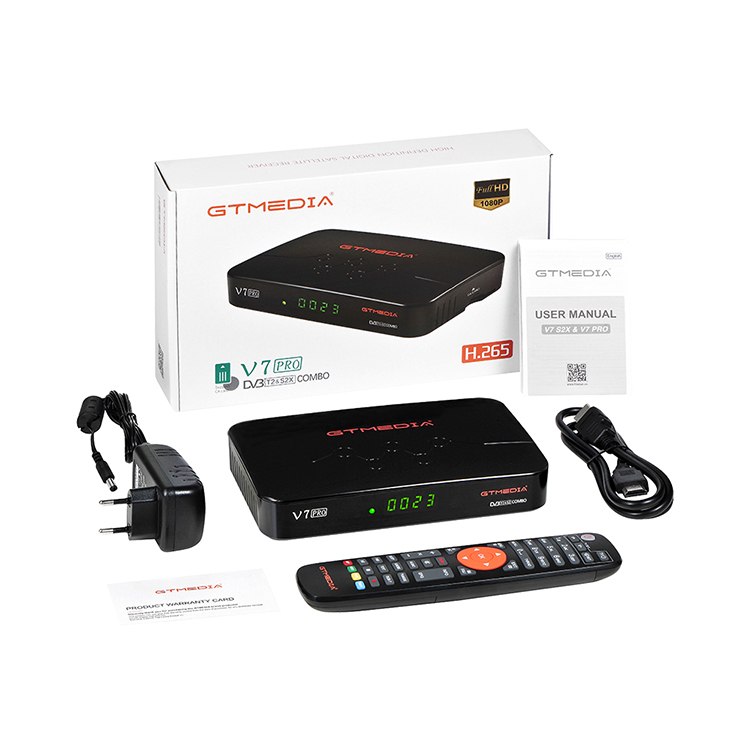 Новое поступление 2020 GTMEDIA V7 Pro DVB-S/S2/S2X + T/T2 комбинированный ТВ приемник с поддержкой H.265