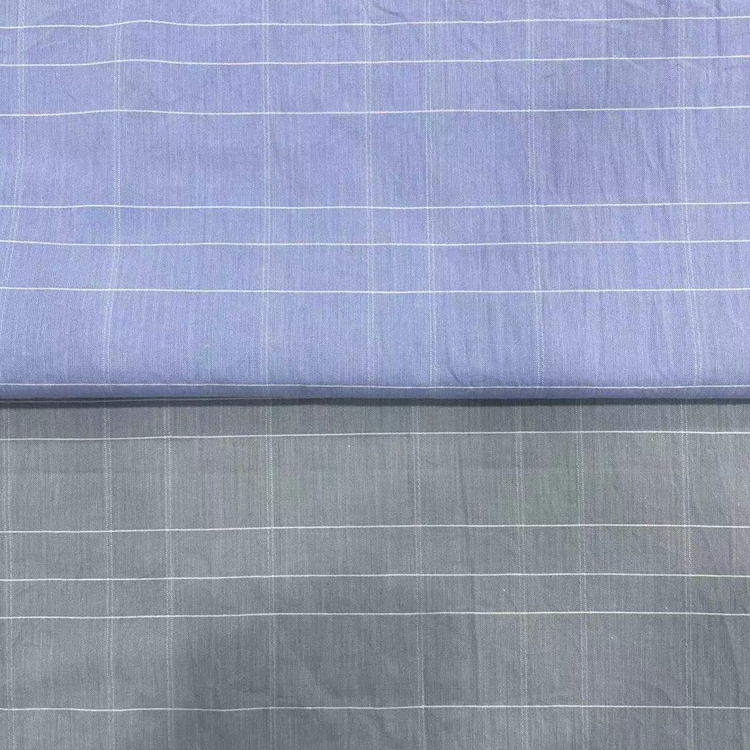 Hot Sale Breathable Quick-Dry 105Gsm Stripes 1% Spandex 99% Cotton Shirting Fabrics