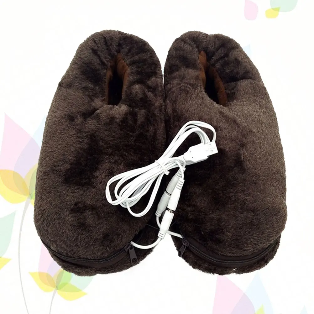 Slippers Usb Feet Heated Foot Warmer Warmersshoes Plush Heating House Electric