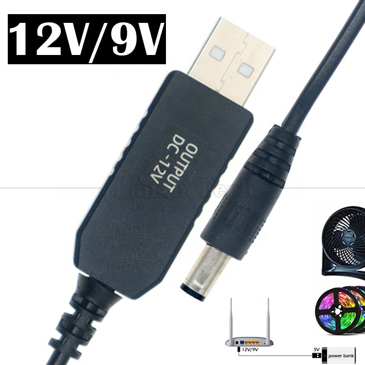 Высокое качество 1 м зарядное устройство 5,5x2,1 мм DC 5В до 12В USB кабель для Wifi роутера модема