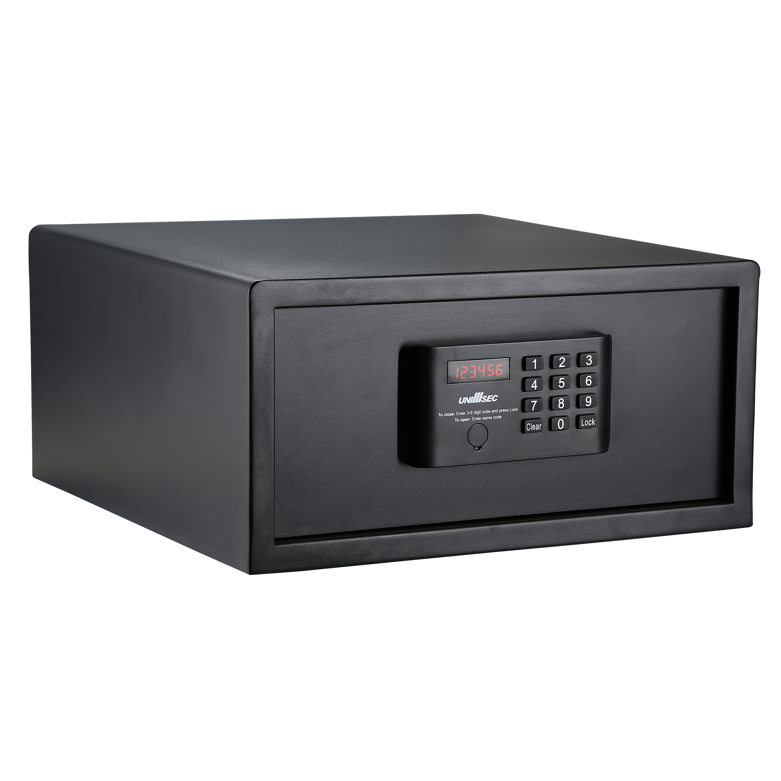 UNI-SEC OEM экономичный пользовательский цифровой отель Сейф Коробка 14 ''ноутбук безопасный отель замок сталь моторизованный Сейф Коробка с CE(USS-2042EYF)