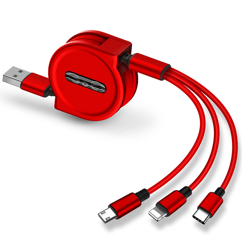 120 см 3 в 1 USB кабель для зарядного устройства для iPhone 12 кабель с разъемом Micro USB Type-C кабель выдвижной портативный зарядный кабель для передачи данных для iPhone X 8 Samsung S9