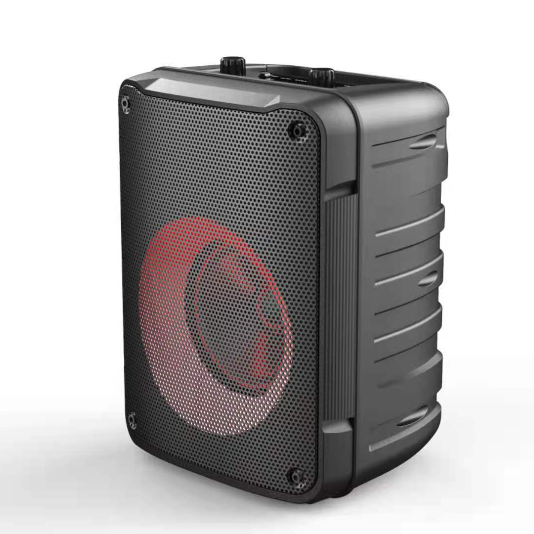 2021 Pro wireless Karaoke stereo Audio DJ led Party Portable Wireless Blue tooth Speaker with Rolling light