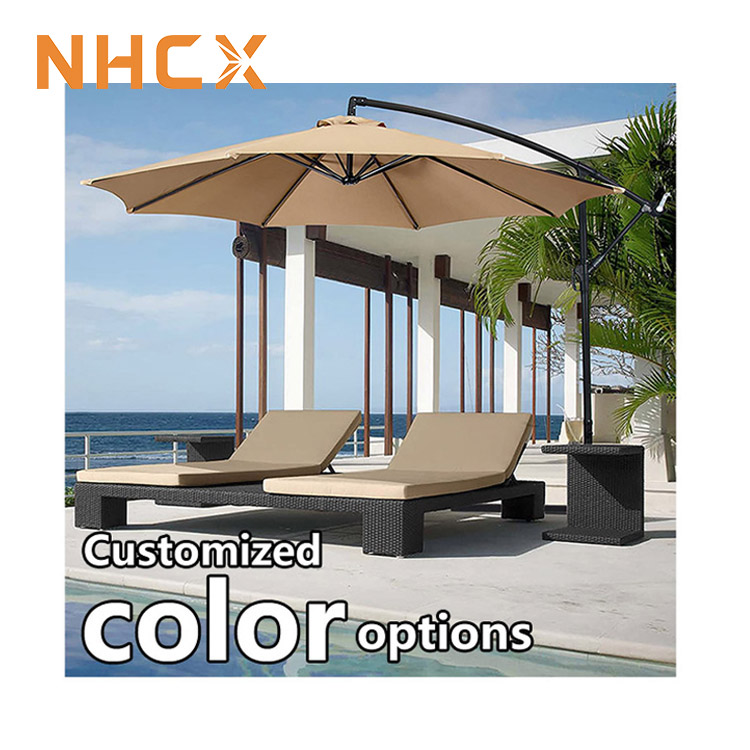 NHCX 2021 солнечные светодиодные фонари консольный зонтик открытый сад гигантский патио зонтик садовый зонтик