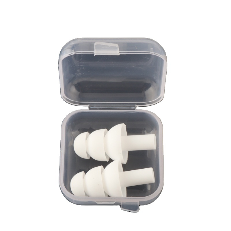Silicone Swimming Earplugs Waterproof Ear Plugs Swimming Showering Case