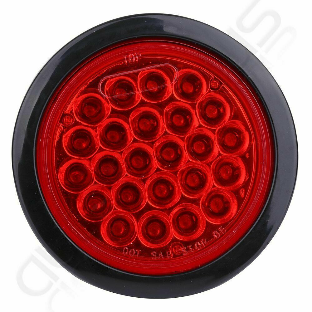 12/24 Вольт 24 LED красный белый Янтарный водонепроницаемый Грузовик Прицеп Хвост Стоп/поворот/тормоз/задний фонарь ABS + резина