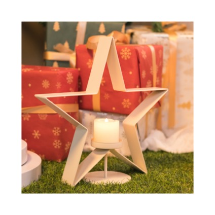 Special Christmas Star Design Candle Holder for Wedding Festival Decor Flower Pots Home Decoration Set