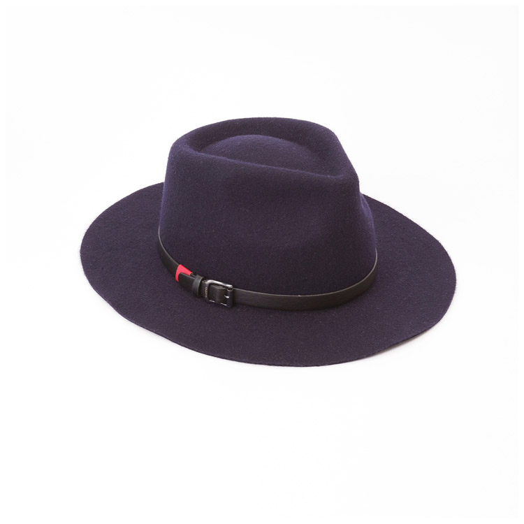 Мужская шерстяная шляпа Fedora с широкими полями и кожаным ремешком для взрослых