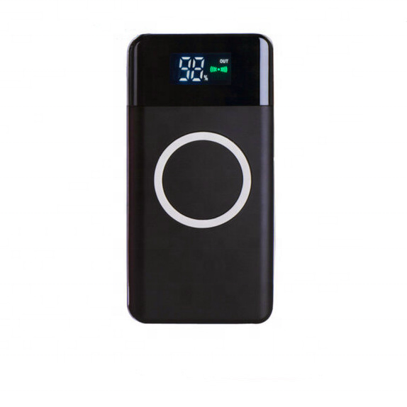 Портативное беспроводное зарядное устройство QC3.0, портативное зарядное устройство 10000 мАч, портативное зарядное устройство для мобильного телефона с фонариком и ЖК-дисплеем