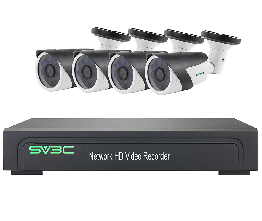 4CH 5MP POE NVR Kit наружная Plug & Play Водонепроницаемая H.265 цилиндрическая IP-камера система видеонаблюдения