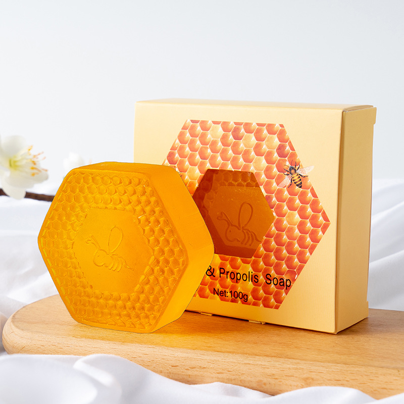 Wholesale handmade organic honey soap natural beeswax honey soap moisturizing face clean body wash coconut whitening honey soap