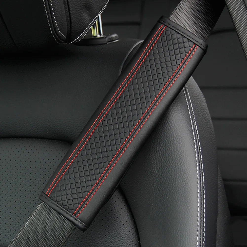 Breathable PU Leather Universal Car Seat Belt Cover Belts Shoulder Protection