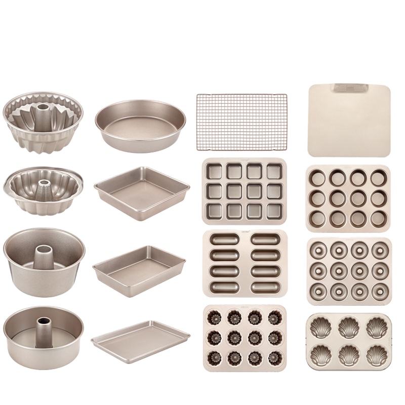 High Quality Professional Kitchen Non Stick Coating Carbon Steel Various Baking Cake Tools Baking Pan Set Custom Baking Pans