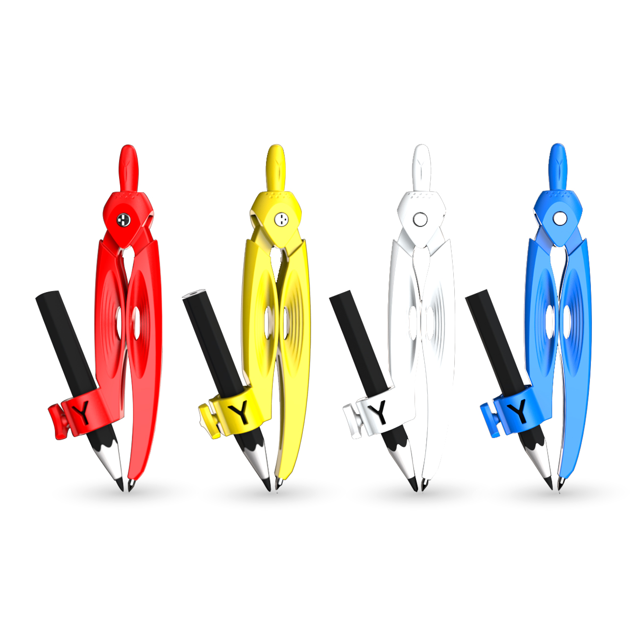 Multicolor C-C02 School Supplies Universal Compass With Locking Mechanism On Nay Pen Or Pencil Compass Drafting