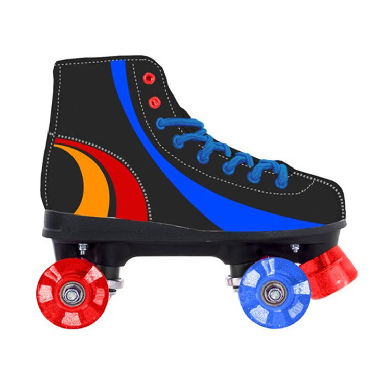 Customized outdoor art roller skates quad 4 wheel girls adult women quad skate roller