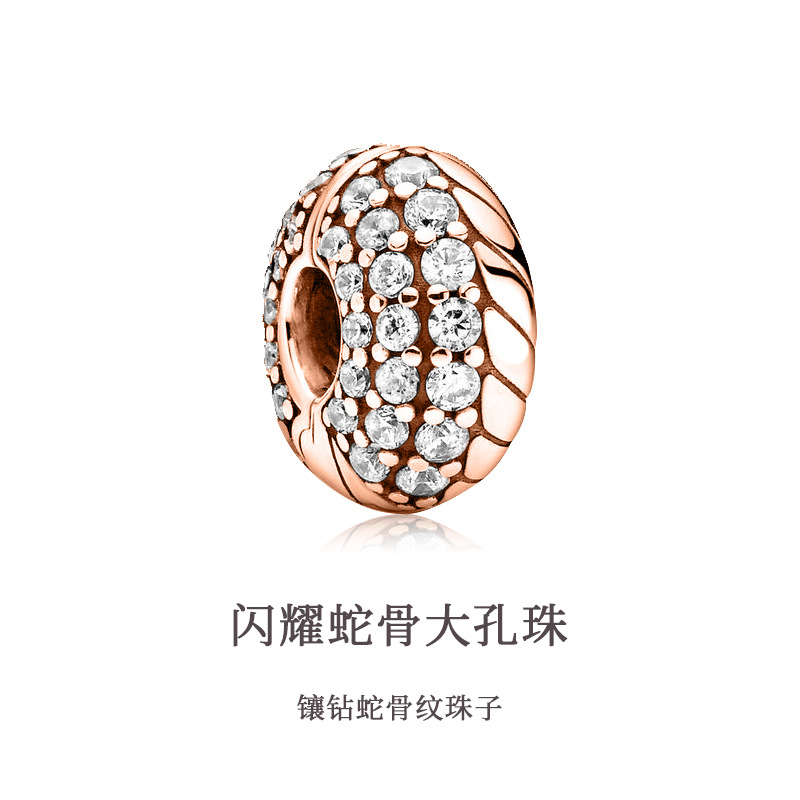 Halloween Pumpkin Monster Rose Gold Plated Large Hole Spacer Beads Minnie Mickey Robot Swan Dog Cat DIY Bracelet Accessories